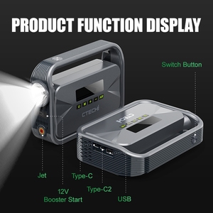 מכונית ניידת 12v משאית אופנוע סירה לקפוץ ערכת מתנע אוויר מדחס משאבת lcd תצוגת פנס lcd - Product Image 5