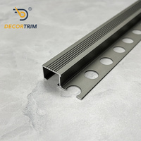 DECORTRIM  OEM Vente en gros de nez de marche en aluminium brossé, garniture antidérapante en forme de L pour carrelage haut de gamme