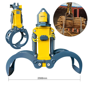 Garra para Madera XUVOL para Camiones Cargadores, Garra Giratoria para Madera de 20-30 Toneladas para Excavadoras, Garra Hidráulica Giratoria para Madera - Product Image 1