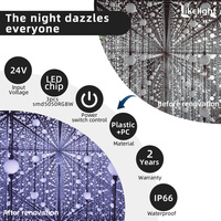 Luces de Cadena de Bolas de Píxeles RGB de 35 mm y 50 mm, DC24V DMX512 UCS2903 SMD3535, direccionables individualmente a 360 grados, IP67, para escenarios de matriz 3D