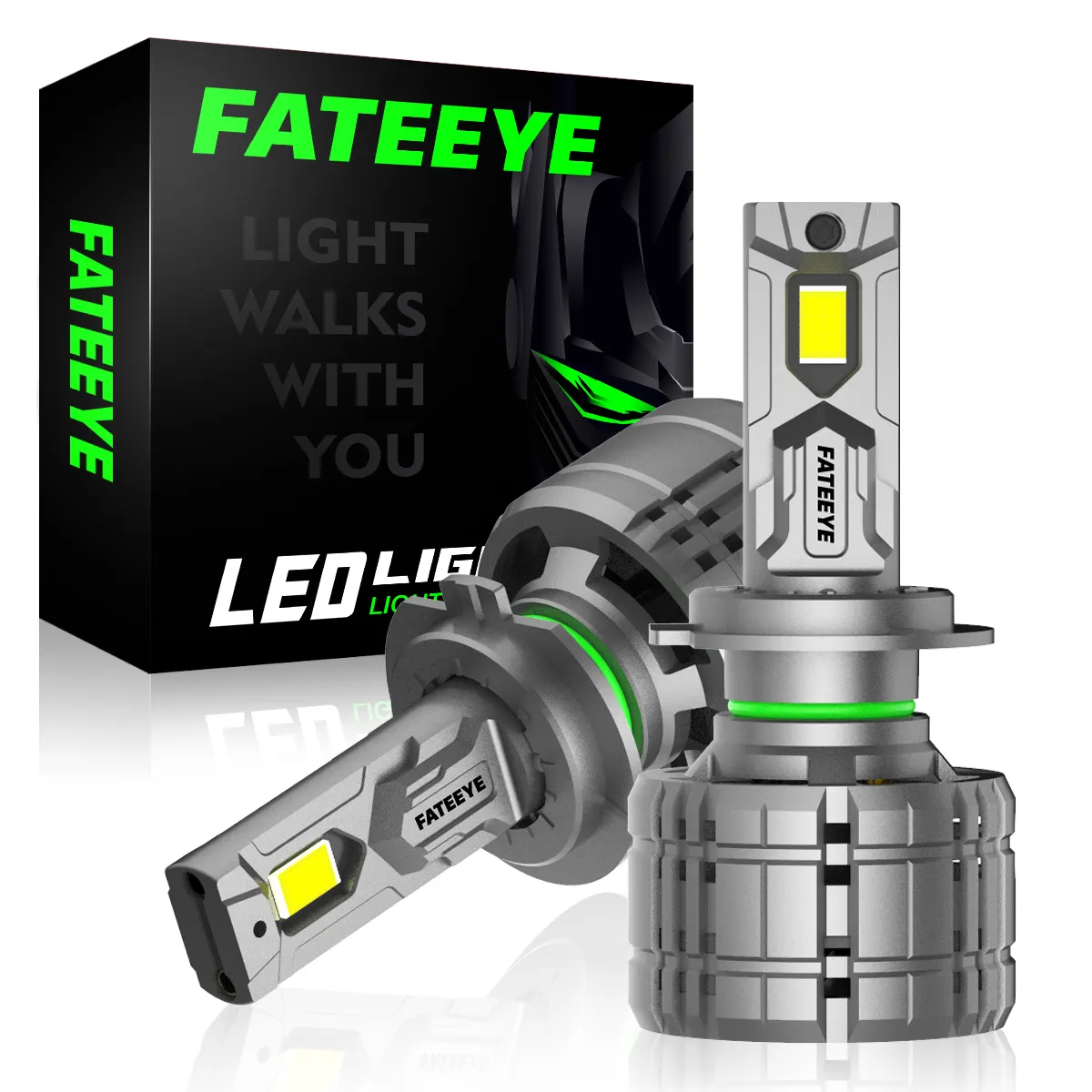 Fateeye 12V 24V 200W H11LEDヘッドライト超高輝度40000LM 6500K h1 h3 h4 h7 h11 9005 9006 LEDヘッドライト電球