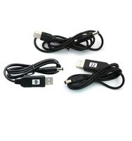 Easun — chargeur étagé 5.5x2.1mm cc, 5V à 12V, câble USB pour ventilateur, routeur Wifi