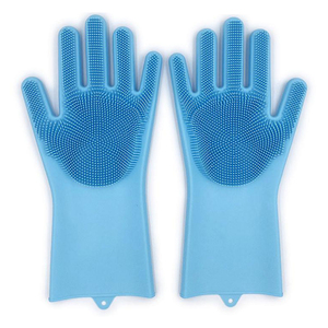 Gants de nettoyage réutilisables en silicone à doigts complets pour la cuisine et la maison, pour la vaisselle et le nettoyage des pinceaux de maquillage - Product Image 1