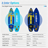 Planche de paddle gonflable SUP 335x89x15cm pour enfants, planche polyvalente renforcée en EVA PVC, pompe, sac de transport, pour océan, lac, eau