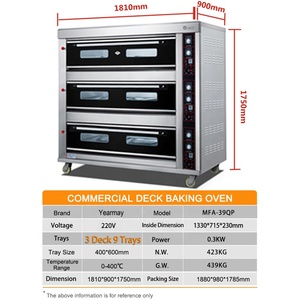Grand four de <span class=keywords><strong>boulangerie</strong></span> industriel à gaz industriel à 3 étages à 9 couches pour appareils de cuisine vente aux Philippines - Product Image 2