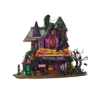 IIECREATE Maisons de poupées Nuit d'Halloween Kit de maison miniature DIY Puzzle en bois 3D pour adultes