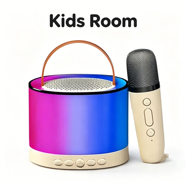 Wireless Microphone ABS Material Kids Singing Karaoke Speaker