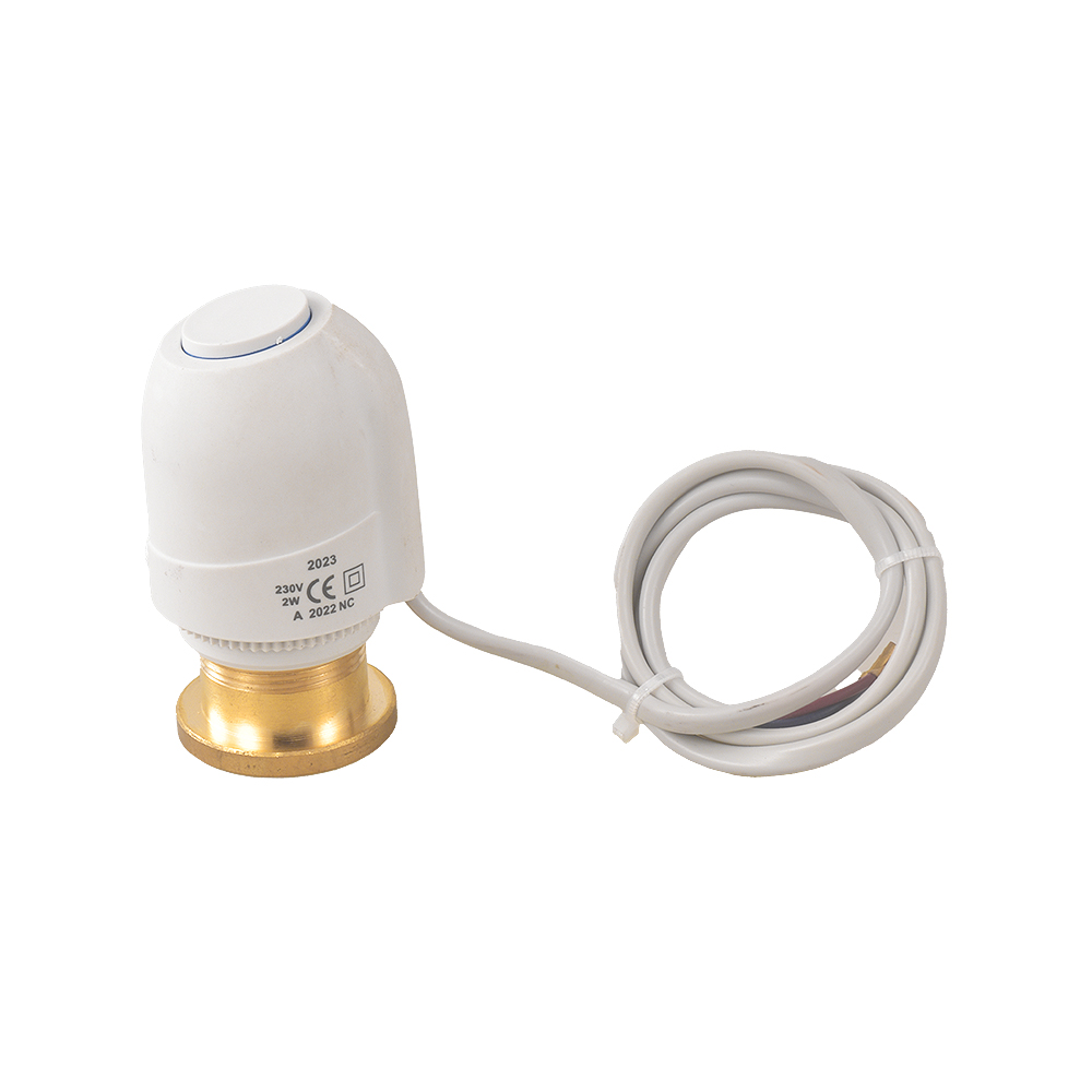 Hotel Villa Apartment Use 230V 10A Anti-flammable PC+ABS Fire Water Resistant Electric Thermal Actuator Floor Heating Systems