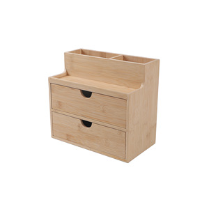 Bamboo storage <b>box</b>, desktop drawer storage cabinet, multi-drawer type office wooden <b>small</b> storage cabinet, bedside table storage - Product Image 4