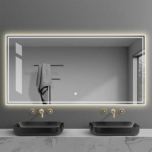 Nouveau design moderne Miroir rétroéclairé <span class=keywords><strong>de</strong></span> salle <span class=keywords><strong>de</strong></span> bains Miroir <span class=keywords><strong>de</strong></span> bain lumineux biseauté Miroir à led rétroéclairé Suspension murale Rectangle <span class=keywords><strong>5</strong></span> Mm - Product Image 1