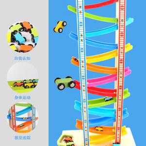 Circuit de course à 16 voies en bois, jouet miniature de <span class=keywords><strong>train</strong></span> à inertie, voiture-taxi de course, vente en gros, jouet pour enfants, nouvel an, Noël - Product Image 2