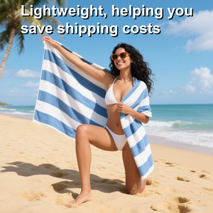 منشفة شاطئ سريعة الجفاف خالية من الرمال بالجملة، مقاس 75*150 سم، منشفة شاطئ من القطن والألياف الدقيقة مع طباعة شعار مخصص - Product Image 2