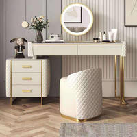 Coiffeuse rétractable de luxe léger, meuble de rangement nordique, bureau de maquillage moderne et simple pour petite chambre