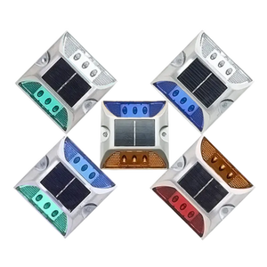 Marcador de Carretera LED de Aluminio con Ojo de Gato, Doble <span class=keywords><strong>Color</strong></span>, <span class=keywords><strong>Reflector</strong></span>, Energía <span class=keywords><strong>Solar</strong></span>, Intermitente, Il300, Venta Directa de Fábrica - Product Image 1