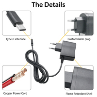 5V 2A EE. UU. Europa Enchufe Micro Mini Tipo-C Cargador de corriente USB Adaptador de CA y CC para SBC Raspberry Pi 4 Cable de computadora Fuente de alimentación de 5V