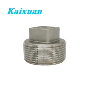 Manufacturer Supply Npt/Bsp Casting Malleable stainless steel Square Head pipe fittings Plug