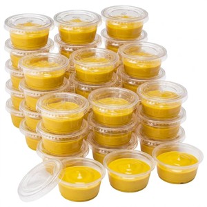 Copos de Plástico PP PJK SC01 com Tampas, Recipientes de Porções à Prova de Vazamento para Molhos, 2oz e 4oz - Product Image 1