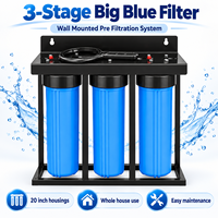 Système de filtration d'eau Big Blue avec cartouche remplaçable pour la purification de l'eau de puits et des eaux souterraines de toute la maison