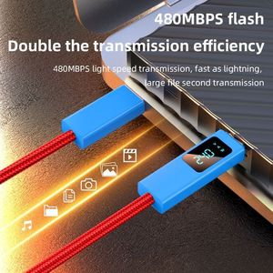 Mới Đến Kỹ Thuật Số Hiển Thị Nhanh Chóng Sạc Cáp Loại C Để C 1M Tốc Độ Cao Chip Cáp Truyền Dữ Liệu Cho Nhà Làm Việc Sử Dụng - Product Image 4