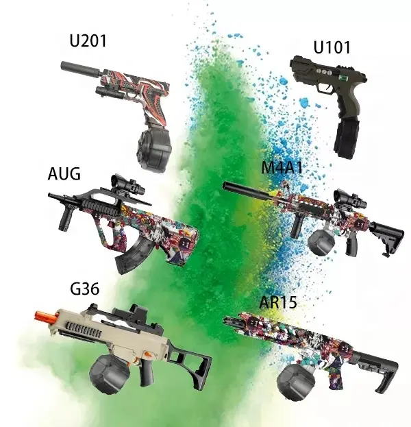 Upper Gel Electric Ball Blaster AKM47 M4 soft bullet gun Splatter Ball Gun With Gel Beads toy guns