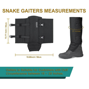 Protectores de Piernas Deportivos Personalizados al por Mayor, Resistentes a Mordeduras de Serpiente, de Tela Oxford, para Camping, Senderismo y Montañismo - Product Image 3