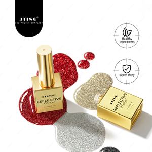 Esmalte de Uñas Reflectante JTING Negro, Rojo, Dorado y Plateado, Esmalte de Gel Reflectante Disco Clásico en 4 Colores, Diseño de Botella Único - Product Image 3