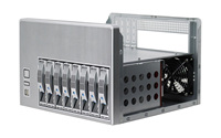Châssis de serveur NAS-08 8 baies à échange à chaud OEN ODM, Micro-ATX/Mini-ITX, alimentation 1U, disques durs 3,5 pouces et SSD 2,5 pouces, ventilateurs 9025S/6025S pour la maison/le bureau