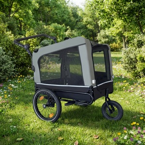 Remorque de vélo <span class=keywords><strong>pour</strong></span> <span class=keywords><strong>chien</strong></span> 2 en 1 de haute qualité, meilleur chariot de transport <span class=keywords><strong>pour</strong></span> animaux de compagnie - Product Image 5