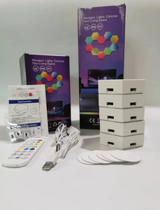 RGB蓝牙Wifi发光二极管六角灯DIY室内壁灯APP遥控夜灯电脑游戏室卧室装饰 - Product Image 5