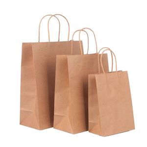 Bolsas de Papel Kraft Reciclado Personalizadas para Comida para Llevar, Compras, Impresión Flexográfica Clásica para Exposiciones, Supermercados y Promociones - Product Image 1