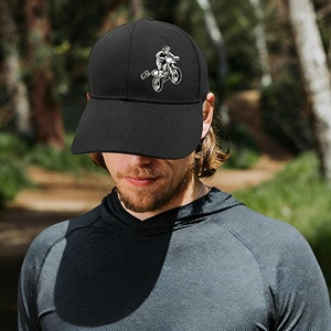 Gorras Deportivas Casuales con Visera Curva <span class=keywords><strong>de</strong></span> 6 Paneles, Color Negro, Logotipo Personalizado, Gorras <span class=keywords><strong>de</strong></span> Béisbol Ajustables Unisex al por Mayor - Product Image 5