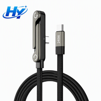 Kabel Data 240W Berbahan Zinc-Alloy dengan Jalinan Kabel, Kompatibel untuk Pengisian Cepat Dual Type-C pada Kamera & Perangkat IOS, Ponsel & Tablet