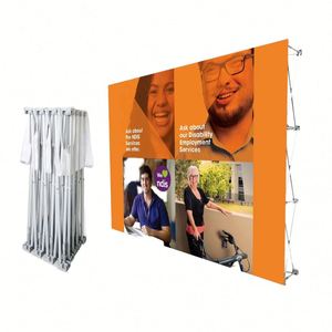 Digital Printing Scrolling Lightweight Wind Resistant Aluminum <b>Frame</b> Easy Assembled Portable Folding Display Stand Custom - Product Image 4
