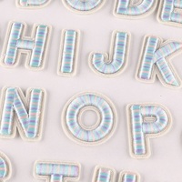Vente en gros de patchs brodés 3D de 4 cm, lettres de l'alphabet anglais A-Z, 26 lettres, à repasser