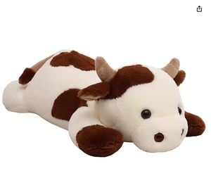 Lying-down Simulation Cow Cute Plush Toy Sleeping Hugging <b>Pillow</b> <b>Large</b> Bed Doll Wholesale Polyester Material PP Cotton Filling - Product Image 6