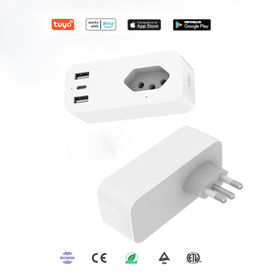 Monitor <span class=keywords><strong>de</strong></span> Energía Inteligente WiFi Brasileño Tuya, Enchufes Inteligentes USB Tipo-C, Control Remoto Inteligente, Enchufe Inteligente WiFi - Product Image 1