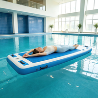 Plateforme de yoga aquatique gonflable de qualité commerciale, planche de yoga aquatique rectangulaire pour studio de yoga, piscine