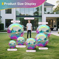 Boule miroir gonflable irisée, en stock aux États-Unis, livraison rapide pour la décoration de mariage, les publicités gonflables, les robes de mariée