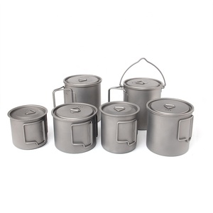 Outdoor Hiking Titanium <strong>Camping</strong> <strong>Cup</strong> 350ml-750ml Reusable Metal Water Mug Eco-Friendly Cookware for Outdoor Adventures - Product Image 2