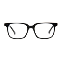 Monture de lunettes optiques rectangulaire en acétate à motif géométrique noir classique, style professionnel pour homme, personnalisable