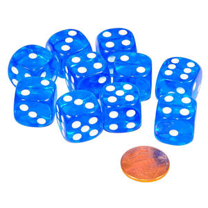 ลูกเต๋ากลมโปร่งใส16มม. จำนวน50ชิ้นผสม5สีสำหรับเกมลูกเต๋า - Product Image 4