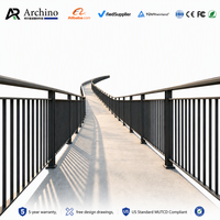 Barandilla de Aluminio para Pasarelas de Parque, Resistente a la Intemperie, para Proyectos de Paisajismo Público, Directo de Fábrica