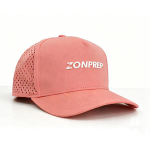 Casquette de camping unisexe OEM à faible MOQ, haute qualité, logo simple, en sergé, imperméable, respirante, à visière plate, dos en maille, réglable, pour l'extérieur - Product Image 1