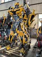 Statue réaliste d'Optimus Prime Transformer de 3 m de haut, grande sculpture de robot en métal pour l'affichage dans les centres commerciaux et les parcs d'attractions