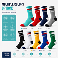 Chaussettes de sport personnalisées blanches avec semelle en tissu éponge professionnelle, chaussettes de sport en tissu éponge personnalisées