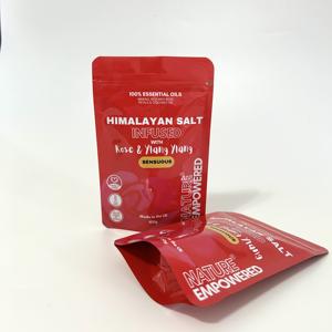 Low MOQ Gravure Printing Custom Glossy Packaging Plastic Zipper Mylar <b>Bags</b> Smell Proof <b>Ziplock</b> Stand up Pouch 100 Microns - Product Image 3