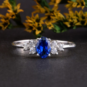 Anello Nuziale Ovale per Donne, Set di Gioielli da Sposa Chic e Alla Moda in Diversi Stili, Regalo Elegante - Product Image 3