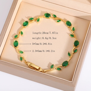 Orecchini da Donna Classici con Foglie Floreali e Zirconi Rosa, Placcati in Bronzo Anticato Eco-Copper, Eleganti, Impilabili, Regalo per Uso Quotidiano - Product Image 2