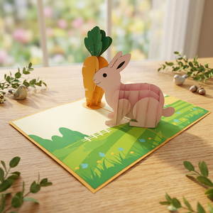 Jarrón 3D de Conejo Pop Vintage de Pascua, el Más Vendido al por Mayor, Artesanía de Papel, Regalos de Vietnam, Diseño Personalizado, Logotipo Personalizado, Naturaleza - Product Image 2