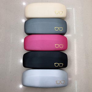 Big Golden <span class=keywords><strong>Glasses</strong></span> Box Báo Chí Logo In Cổ Điển Kim Loại Kinh Doanh Khung Kính Hiển Thị Quang Học Trường Hợp - Product Image 1